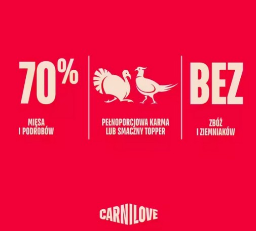Carnilove Dog Turkey & Pheasant - indyk i bażant saszetka 300g