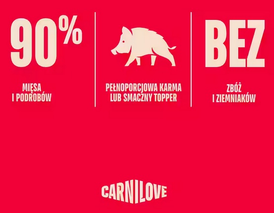 Carnilove Cat Wild Boar - dzik w sosie saszetka 85g