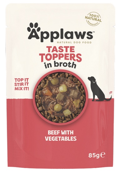 Applaws Taste Toppers Saszetka dla psa - wołowina, zielony groszek, bataty i czerwona papryka w sosie 85g