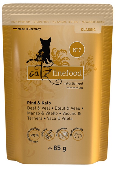 Catz Finefood Classic Wołowina i cielęcina (N.07) saszetka 85g