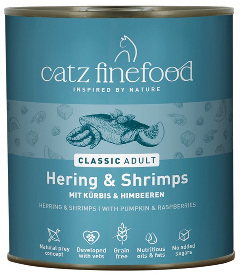 Catz Finefood Classic N.13 Śledź i Krewetki puszka 800g