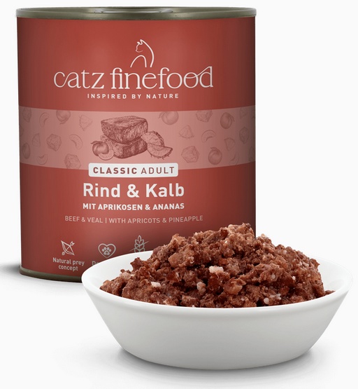 Catz Finefood Classic Wołowina i cielęcina (N.07) puszka 800g