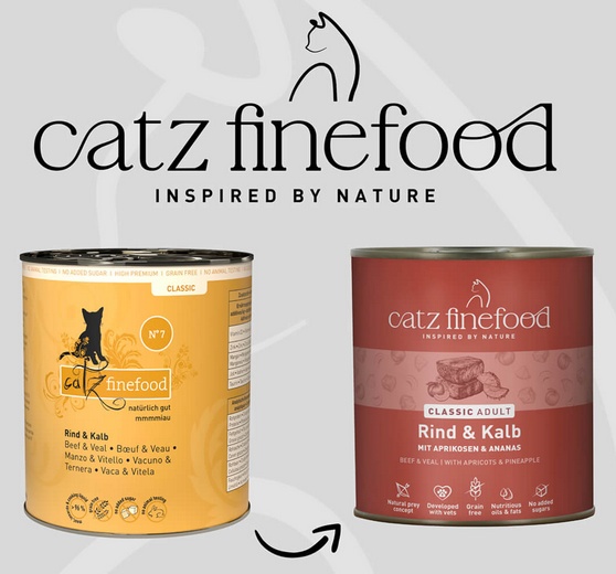 Catz Finefood Classic Wołowina i cielęcina (N.07) puszka 800g