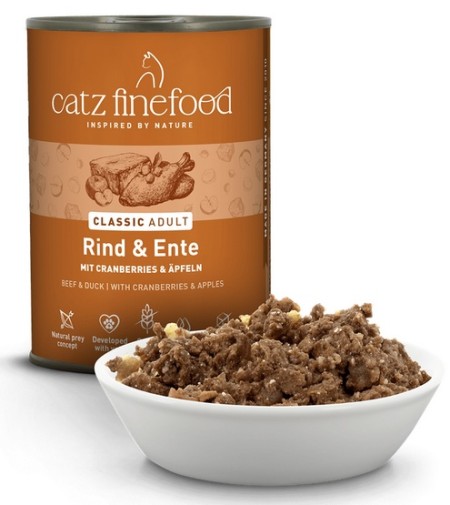 Catz Finefood Classic Wołowina i Kaczka (N.23) puszka 400g