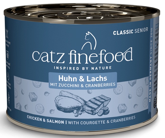 Catz Finefood Classic Senior Kurczak i łosoś (Senior N.05) puszka 200g