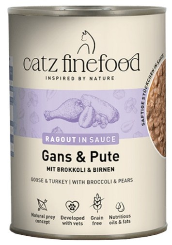 Catz Finefood Ragout in Sauce Gęś i Indyk (N.603) puszka 380g