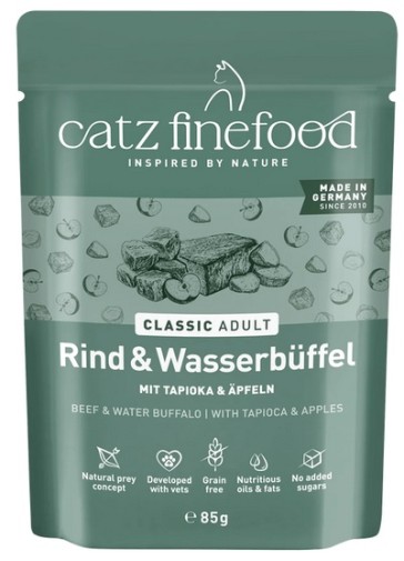 Catz Finefood Classic Wołowina i bawół wodny saszetka 85g