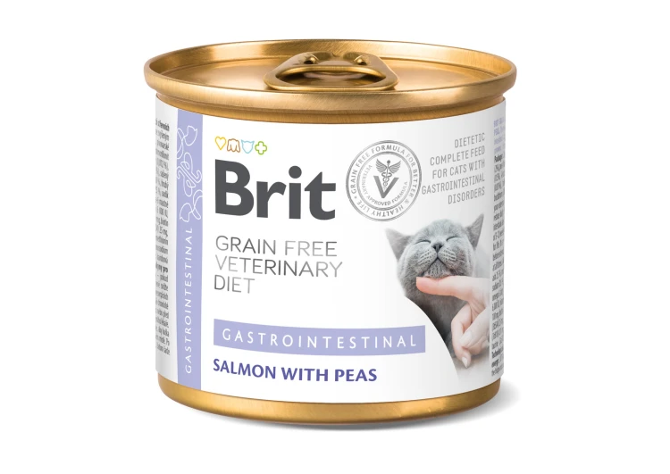Brit Grain Free Veterinary Diet Cat Gastrointestinal Łosoś I Groszek 200g