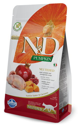 Farmina N&D Pumpkin Feline Neutered Recipe Quail Pumpkin&Pomegranate 1,5kg