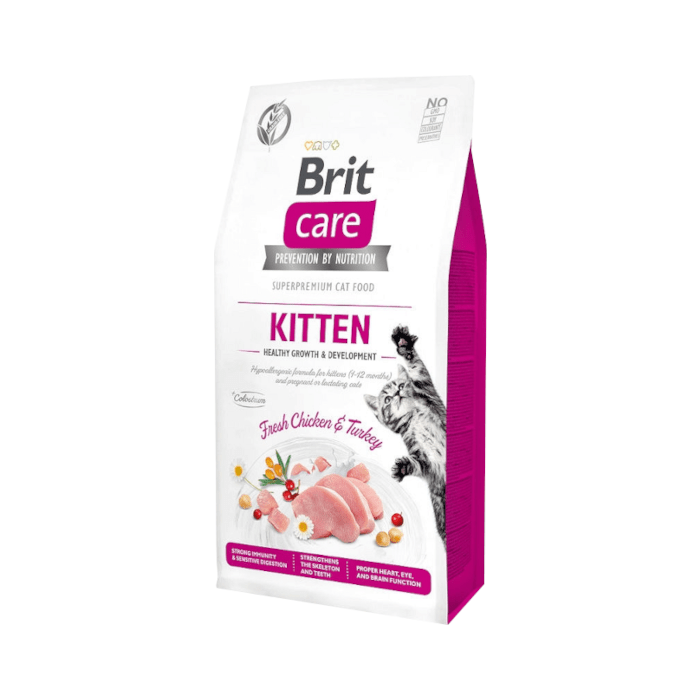 Brit Care Cat Grain-Free Kitten Healthy Growth & Development Z Kurczakiem I Indykiem 2kg