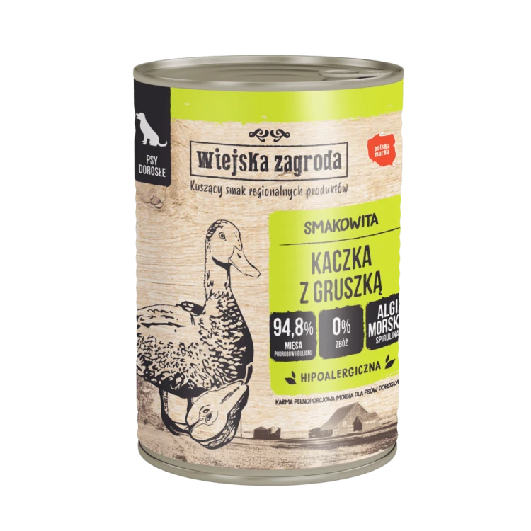 Wiejska Zagroda Kaczka z gruszką 400g dla psa
